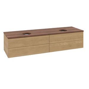 Wastafelonderkast Antao 1600x360x500mm Honey Oak K28012HN