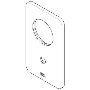 Rozet v. badkuip 150x90x9,3mm chr