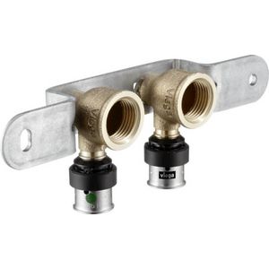 Muurplaatbeugel gebogen SMARTPRESS 16mmx1/2"bn.dr HoH 35/45/50mm