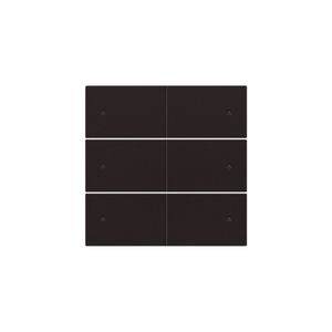 Afwerkingsset 6-voudige pot.vrij knop 24V Led d.brown