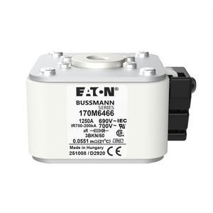 Zekering hoge snelheid 1250A AC 690V 200kA 3 aR IEC UL VVE=3