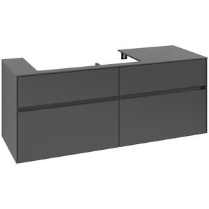 Wastafelonderkast Collaro 1400x548x500mm Graphite C08900VR