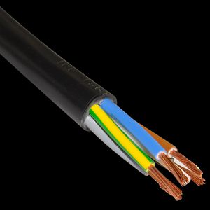 Ring a 100m. mantelleid 5x0,75mm² zwart Eca buitendiam 8,3mm