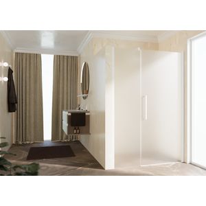 Douchedeur Young Gfl 107 Ver.107-111Cm Satin Glas Wit Mat
