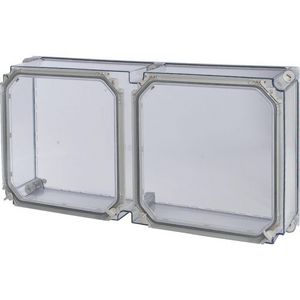 Deksel CI HxBxD=750x375x150mm met deur transparant