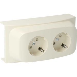Wandcontactdoos ZC40 2-voudige creme RAL1013 VVE=20