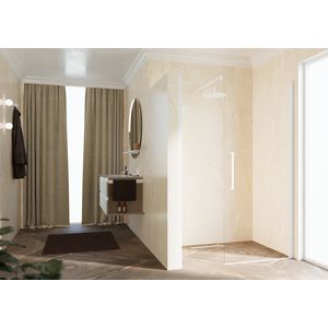 Douchedeur Young Gfl 107 Ver.107-111Cm Helder Glas Wit Mat