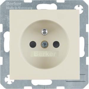 Wandcontactdoos penaarde steek berker S.1/B.3/B.7 wit glans