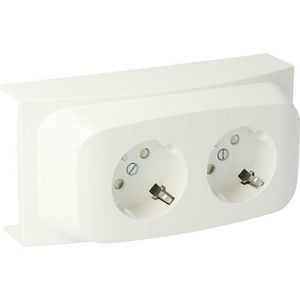 Wandcontactdoos ZC40 2-voudige wit RAL9010