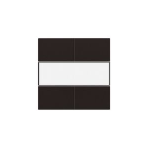 Afwerkingsset 4-voudige pot.vrij knop 24V tekstveld d.brown