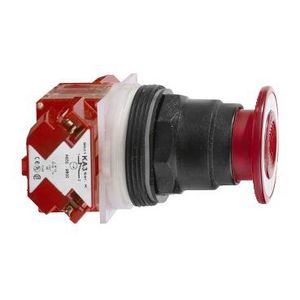 Drukknop vuistslag 35mm Montagegat 30mm 2 standen Rood