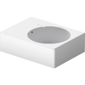 SCOLA #068560 wastafel 615mm wit met kraangat met overloop