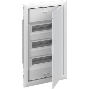 Inbouwverdeler met sierlijst deur 36M 3-rijIP30 N/PE QT