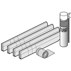 Futurion Flat installatieset voor 900x800-1000x1000mm