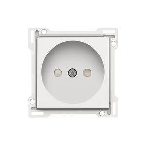 Afwerkingsset stopcontact z. aarding met besch.afsl. white
