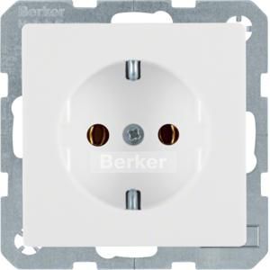 Wandcontactdoos RA schroef berker Q.1/Q.3/Q.7 polarwit