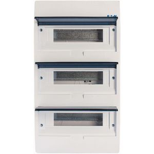 Installatiekast inbouw IP40 3x12TE deur transparant