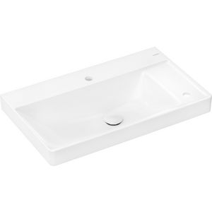 Opzetwastafel planchet RE 800x480mm 2 kraangaten zonder overloop SmartClean wit Xelu Q