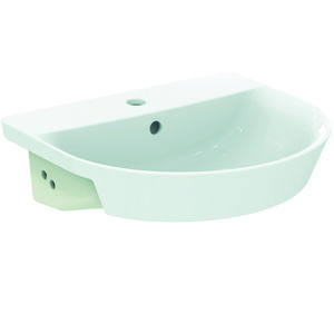 Connect air arc half inbouw wastafel 500x450mm wit