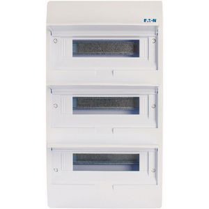 Installatiekast opbouw IP40 3x12TE deur wit