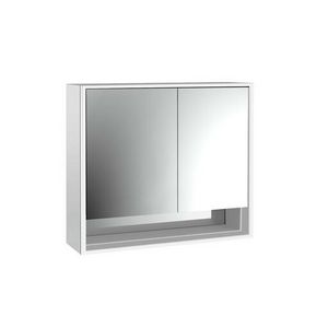Led-Spiegelkast Ovak opbouw 800mm Brede deur Li Achter Wit