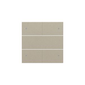 Afwerkingsset 4-voudige pot.vrij knop 24V Led champagne