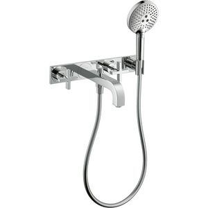Afbouwdeel AXOR Citterio 3-gats badmengkraan wandmontage+rechte gr chroom