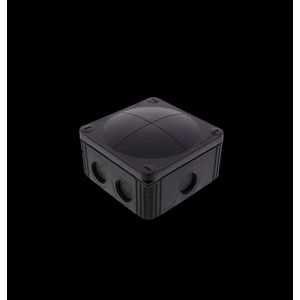 Kunststof kabeldoos 110x110x66mm zwart, met 5-polige klemsteen (COMBI607/5BK) VVE=3