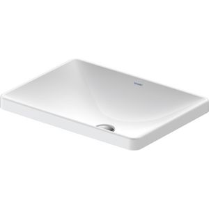 D-NEO #035860 inbouwwastafel 600mm wit zonder kraangat geslepen onderzijde