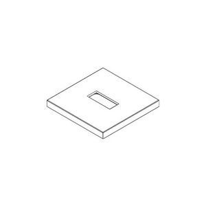 Rozet 131x12,5x131mm chr