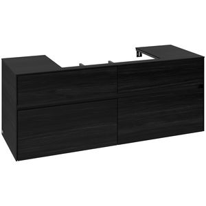 Wastafelonderkast Collaro 1400x548x500mm Black Oak C08800AB
