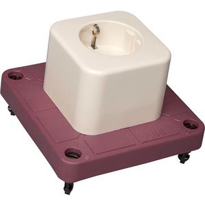 Deksel 3640 1-v wandcontactdoos rood recycled kunstst VVE=25