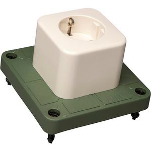 Deksel 3640 1-v wandcontactdoos groen recycl kunstst VVE=25