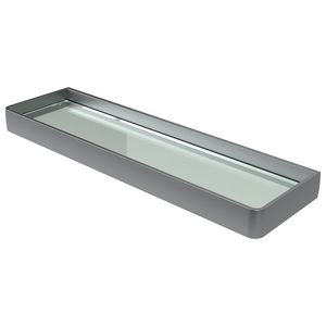 Planchet glas grijs aluminium 60cm ALINE