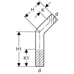 Pasbocht 45° MAPRESS RVS 2x spie 108mm