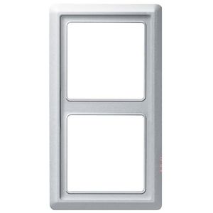 Afdekraam 2-voudig IP44 A-w aluzilver (2102-33)