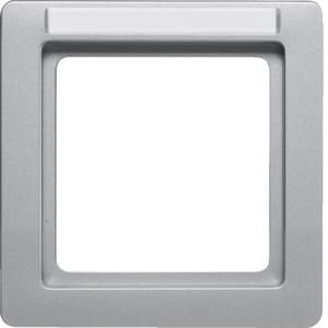 Afdekraam 1-v met tekstveld berker Q.1 alulook soft-finish