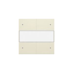 Afwerkingsset 4-voudige pot.vrij knop 24V Led/tekst cream