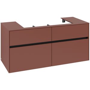 Wastafelonderkast Collaro 1200x548x500mm Wine Red C087B0AH