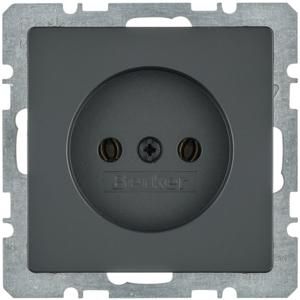 Wandcontactdoos 2P schroef berker Q.1/Q.3/Q.7 antraciet