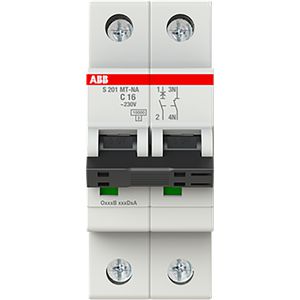 Installatieutomaat S200MT 1P+N C-karakteristiek 16A 10kA