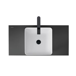 SIVIDA #266001 opzetwaskom buitenzijde donkergrijs mat binnenzijde wit mat 400mm