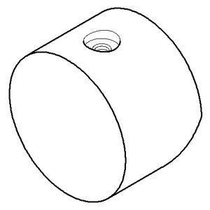 Greep Hendel 45x30mm Mat Zwart