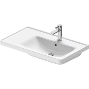 D-NEO #237080 wastafel 800mm wit met kraangat met overloop