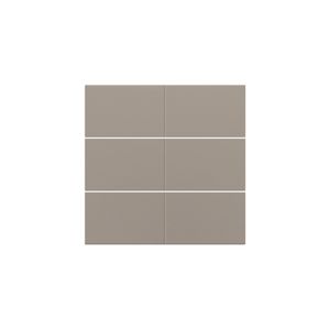 Afwerkingsset 6-voudige pot.vrij knop 24V bronze