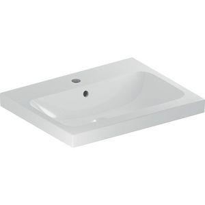 iCon Light opzetwastafel 60x48cm met kraangat + overloop wit
