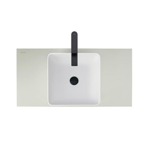 SIVIDA #266001 opzetwaskom buitenzijde lichtgroen mat binnenzijde wit mat 400mm