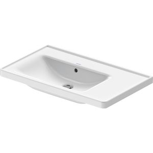 D-NEO #236980 wastafel 800mm wit zonder kraangat met overloop