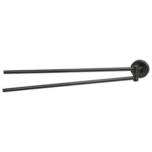 Dubbele handdoekhouder draaib. grafiet 46cm KOSMOS
