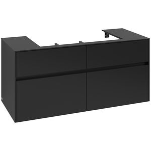 Wastafelonderkast Collaro 1200x548x500mm Volcano Black C08700VL